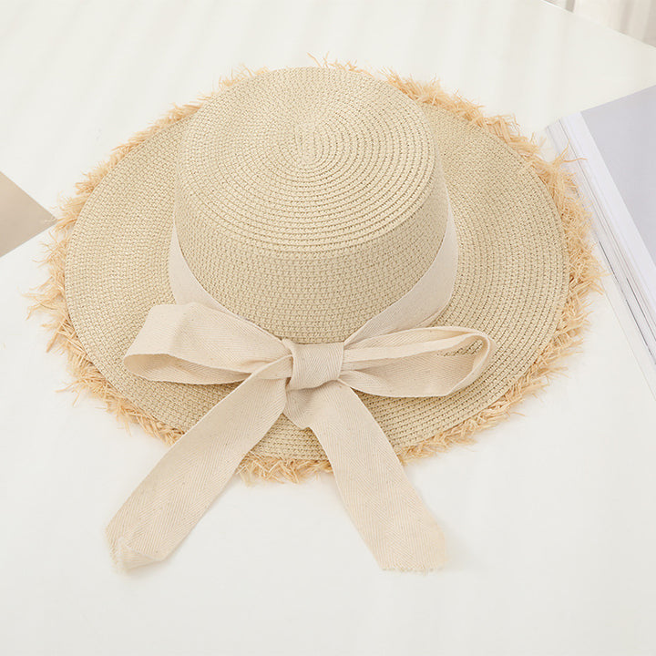 Summer Flat Bowknot Top Sun Hat