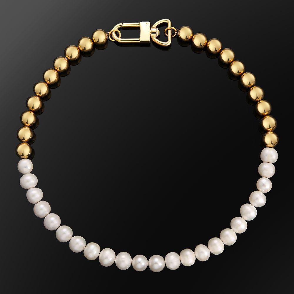 Natural Freshwater Pearl Necklace For Men's Vintage Light Luxury