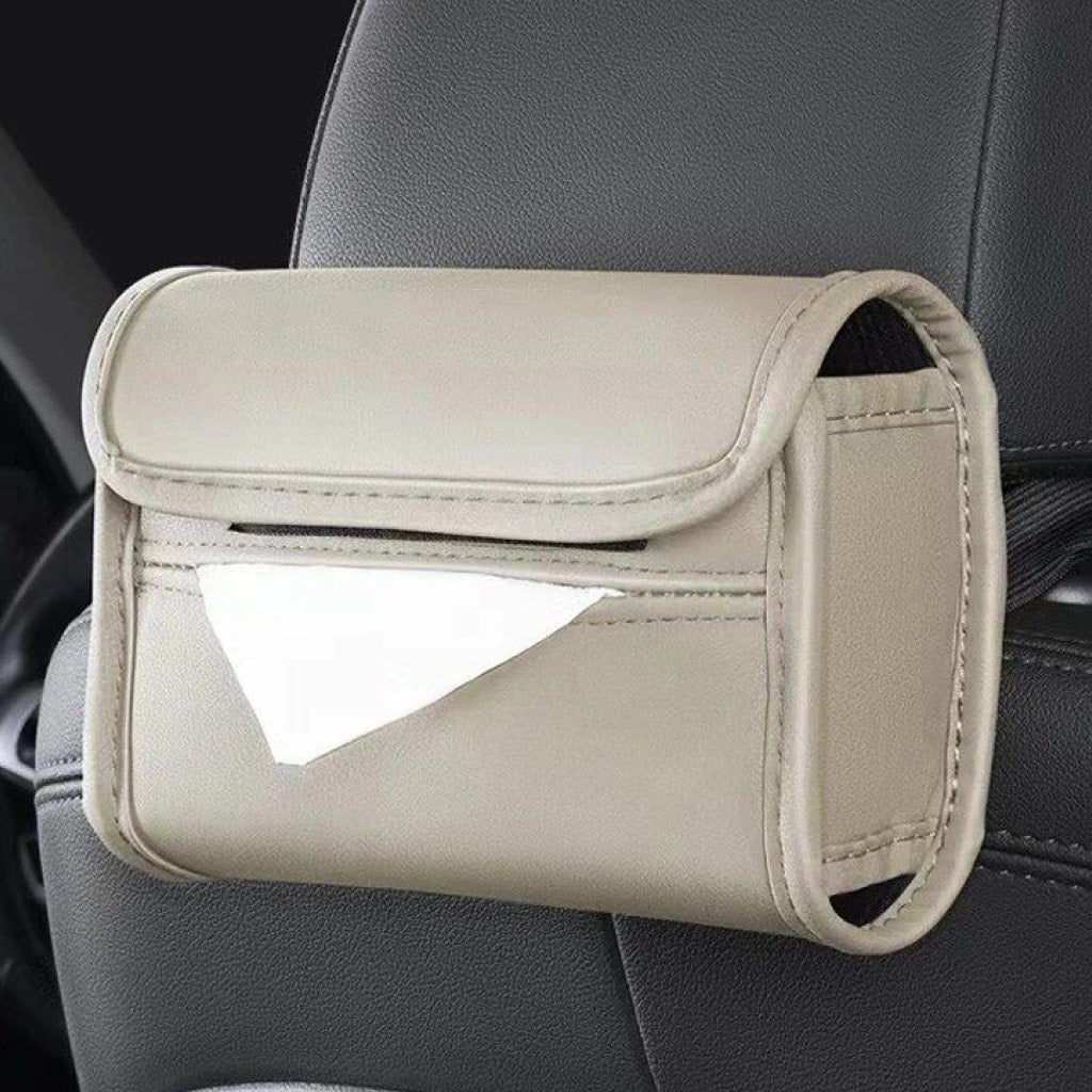 Luxury Leather Car Tissue Box Holder