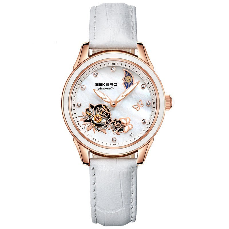 Fashion Hollow-out Lady Automatic Mechanical Watch