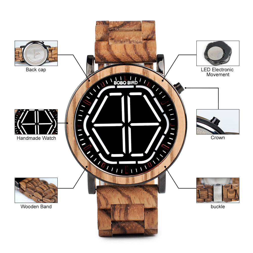 Luminous Wooden Watch