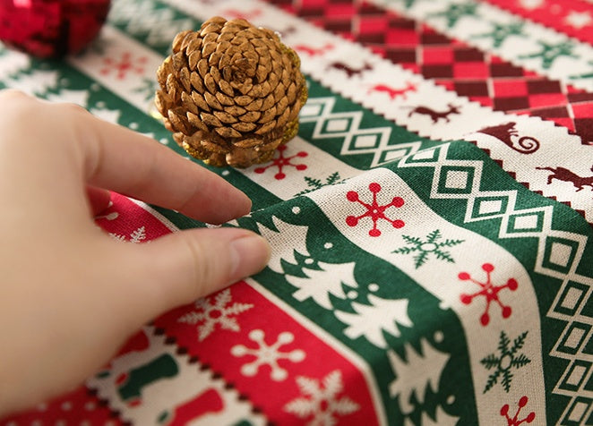 Christmas Cotton-Linen Tablecloth