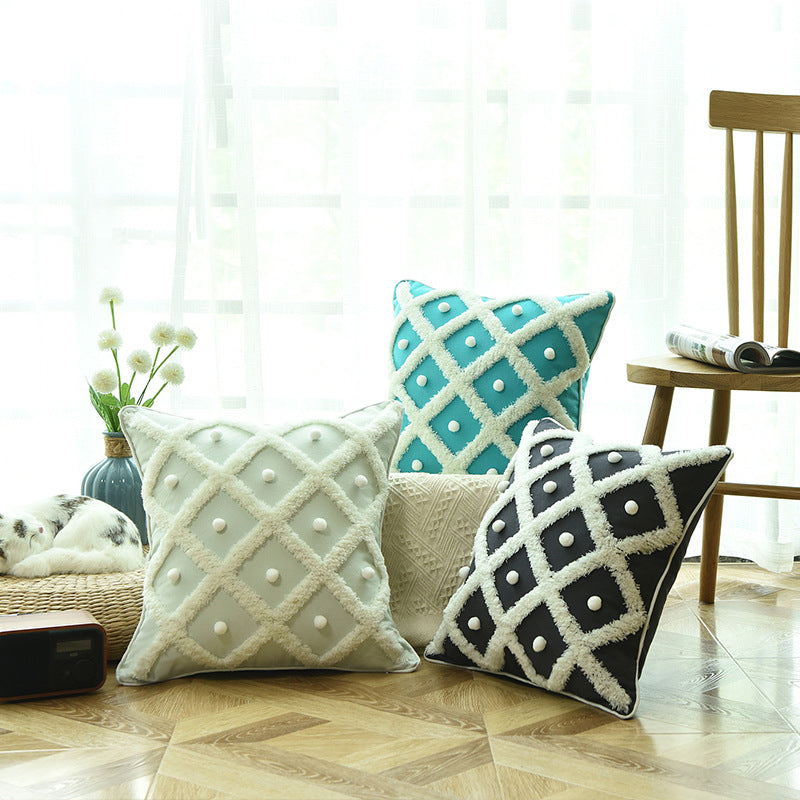 Tufted Moroccan-Style Pillow Cover, 45 x 45 cm
