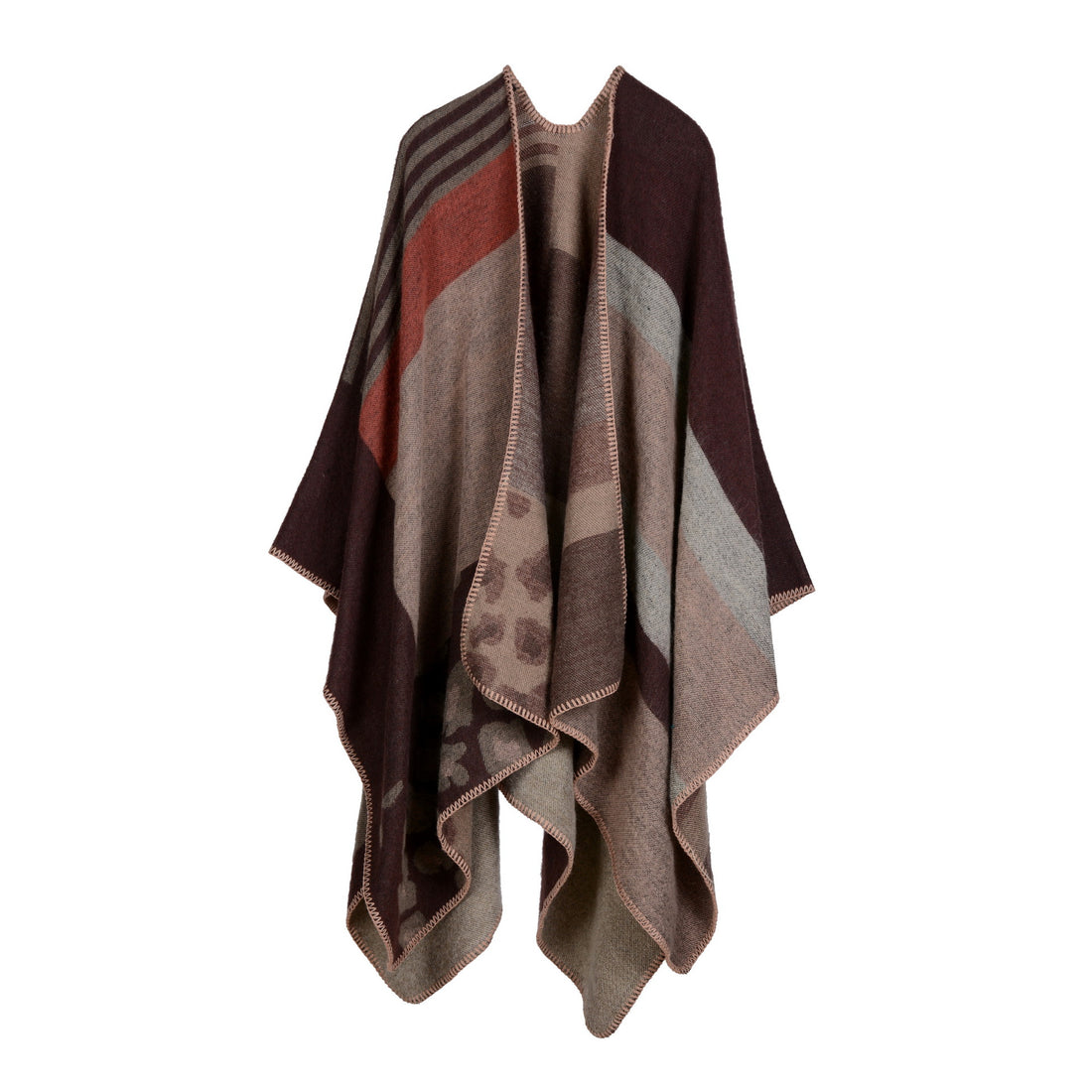 Elegant Large Plaid Imitation Cashmere Scarf