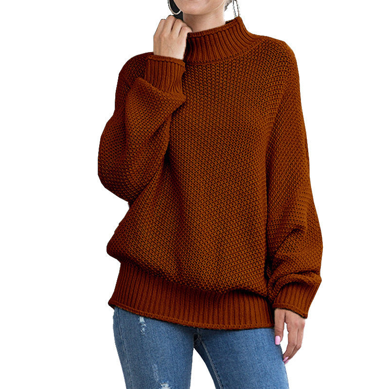 Turtleneck Knitted Sweater Women