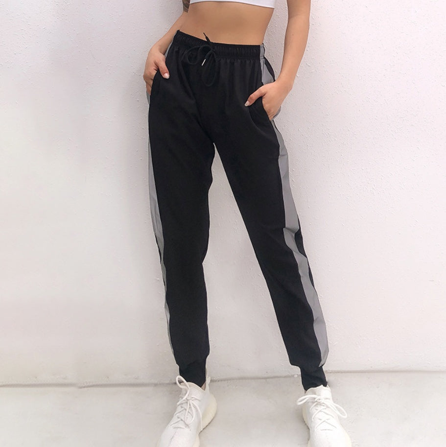 Side reflective night vision sweatpants