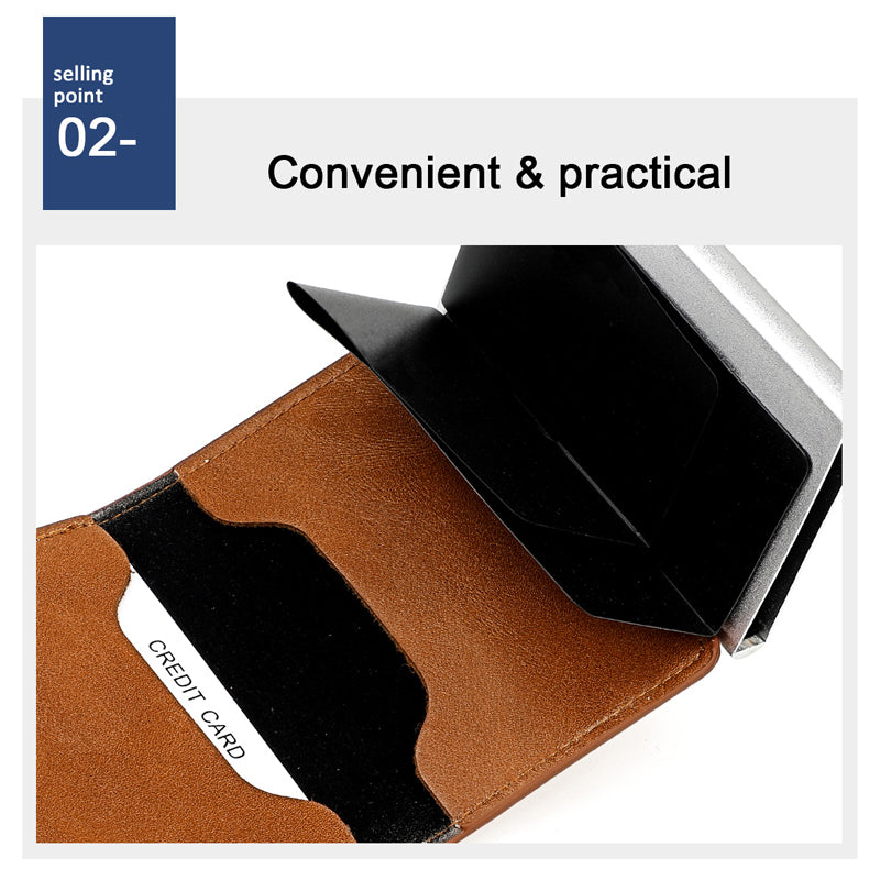 Brown Wallet, Men's Blocking Card Holder Wallet With Hasp Closure,Credit Gifts For Men