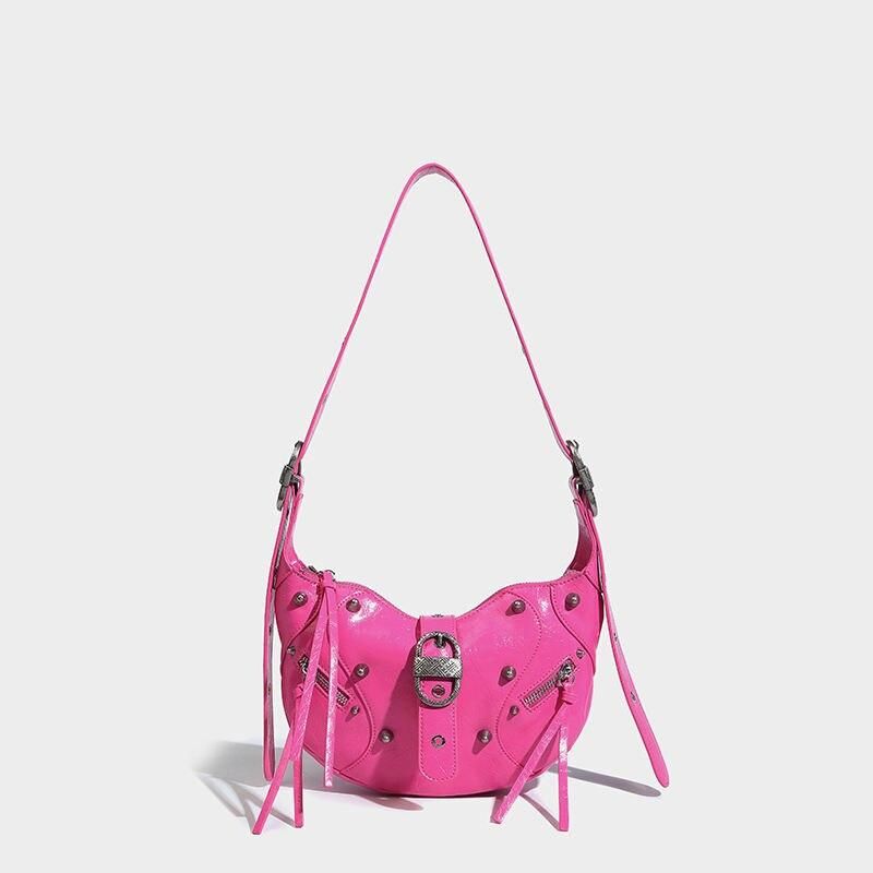 Pink Punk Luxury PU Leather Sling Crossbody Daypack