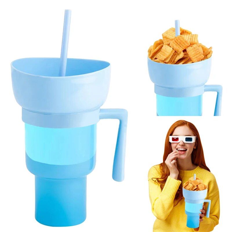 Multi-Purpose Portable Snack and Drink Tumbler