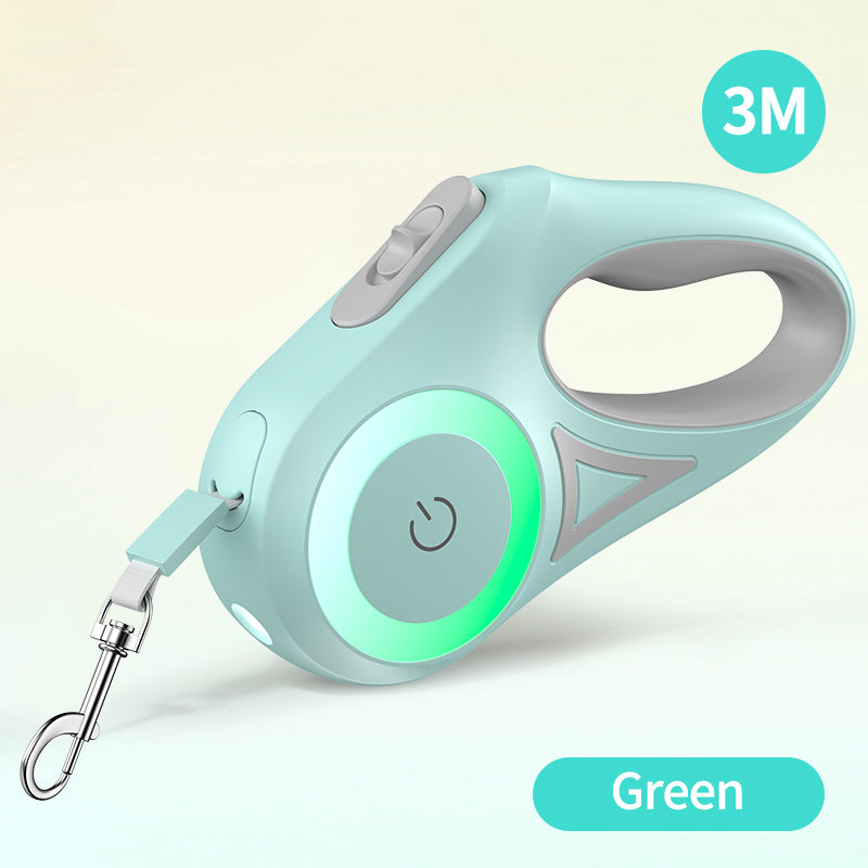3 Meter Retractable Dog Leash with LED Light