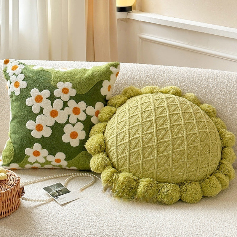 Living Room Sofa Backrest Lumbar Pillow Cover