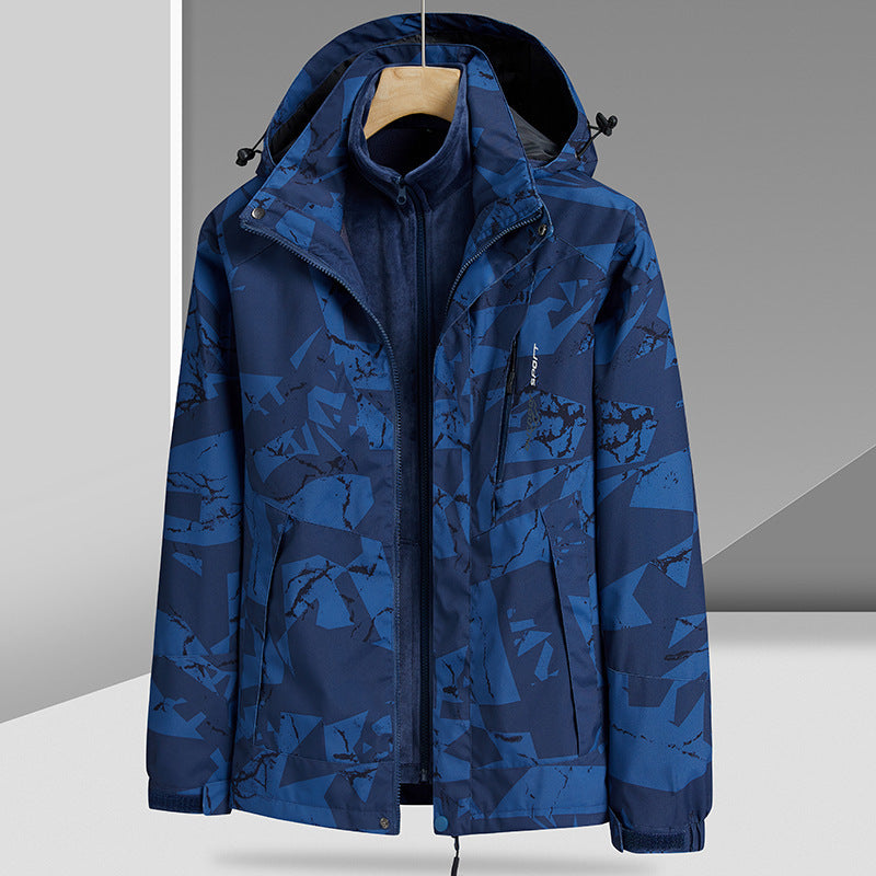 Three-in-one Coat Removable Liner Autumn And Winter Camouflage Two-piece Mountaineering Clothing
