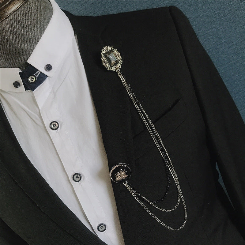 Trendy Vintage Chain Pin Brooch