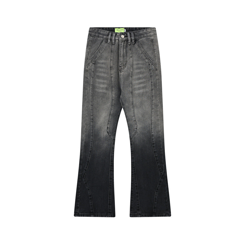 Tie-dye Gradient Denim Trousers Men
