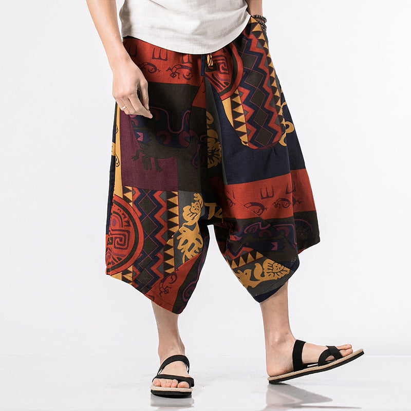Harem Low-end Pants Chinese Ethnic Style Plus Size