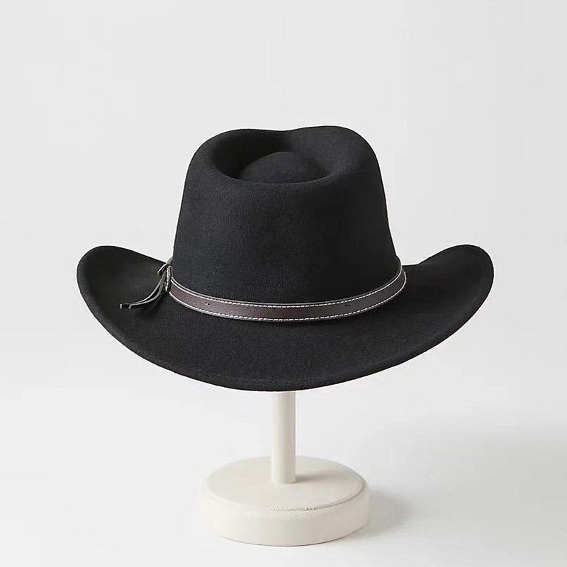 Autumn And Winter Men's Woolen Jazz Hat