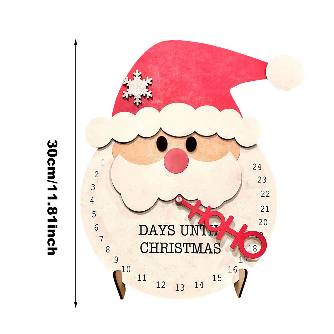 Wooden Christmas Countdown Calendar Decoration