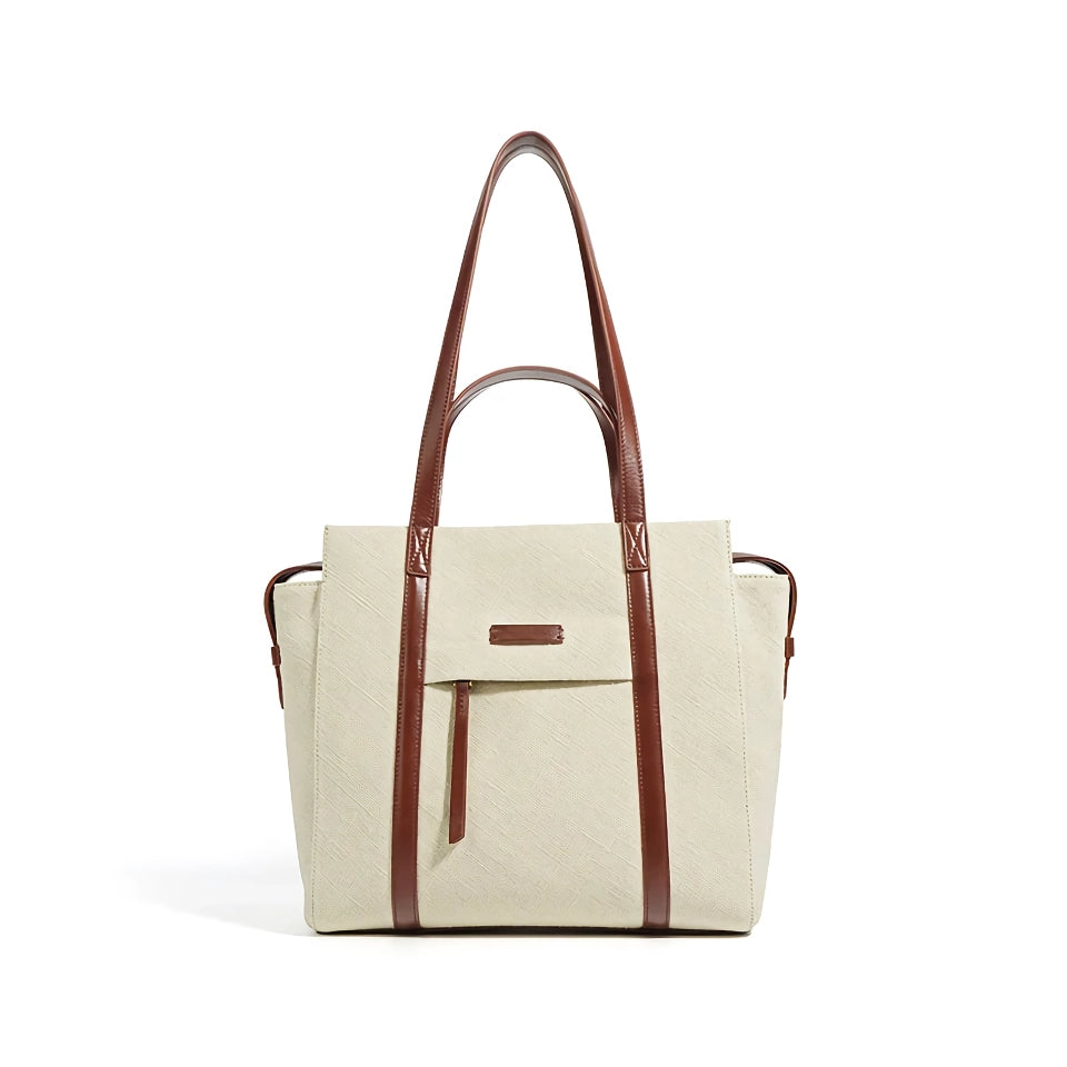Fashionable High-Capacity Cotton and Linen Tote Bag for Women