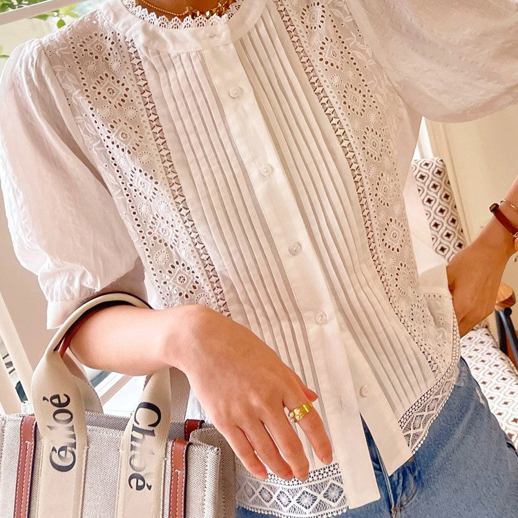 Spring And Summer French White Shirt Female