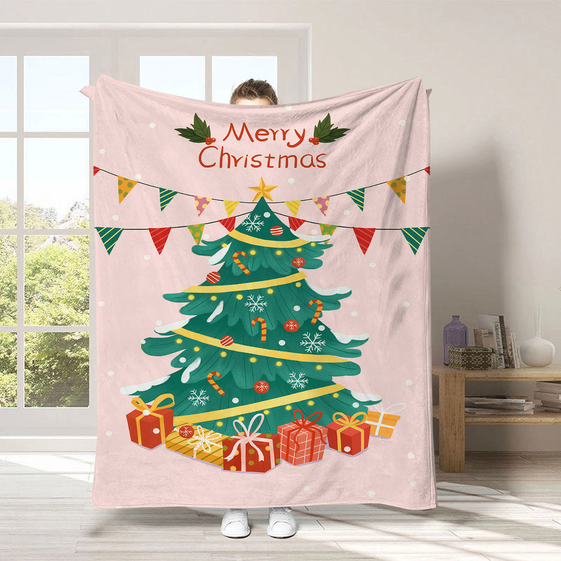 American-style Christmas Digital-print Throw Blanket