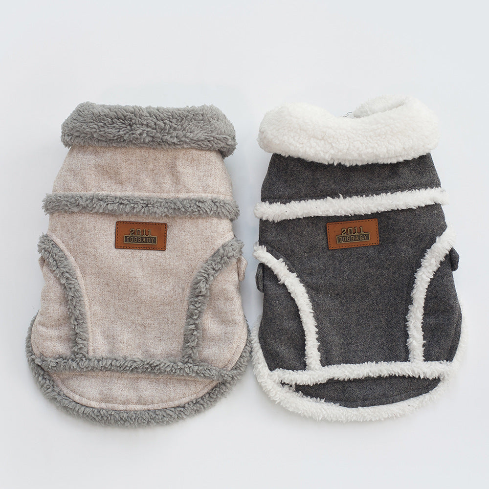 Warm Winter Dog Jacket with Fleece Collar