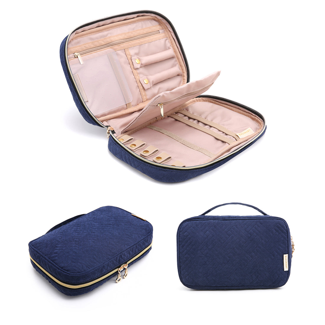 Travel Jewelry Organizer Case for Necklaces, Earrings, Rings, Bracelets
