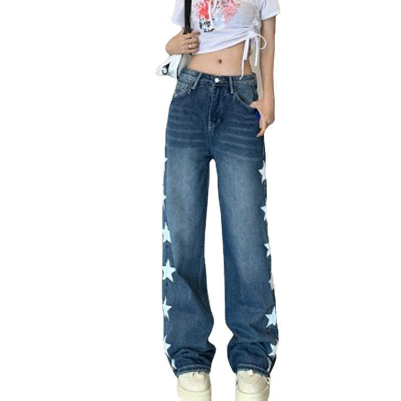 Retro Design Women's High Waist Jeans