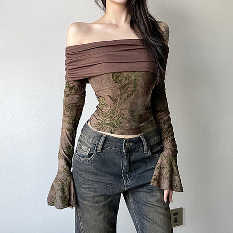 Sexy Slim-fit Off-shoulder Top