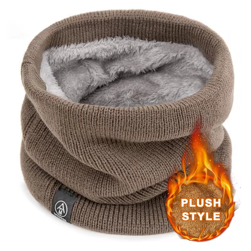 Double-Layer Knit Neck Warmer