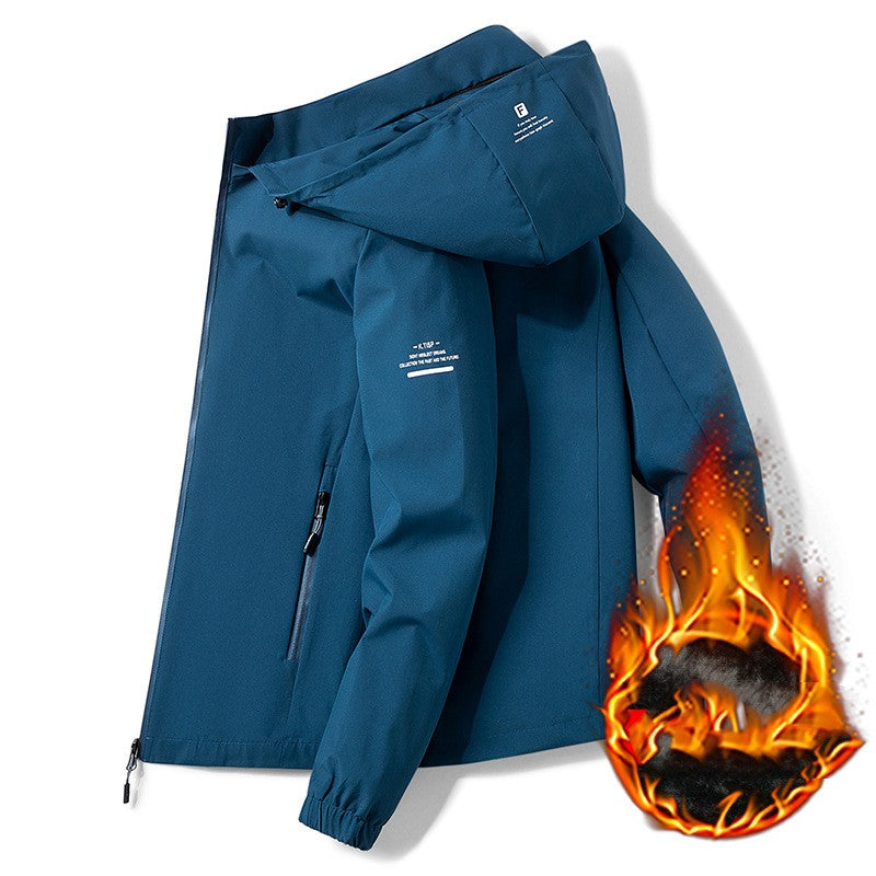 Removable Hat Outdoor Windbreaker For Men