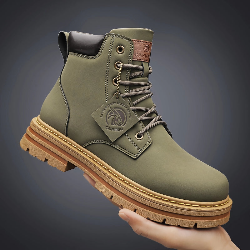 High Top PU Leather Motorcycle Ankle Boots