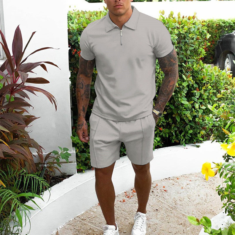 Men's Short-sleeved Shorts Casual Suit Two-piece Suit