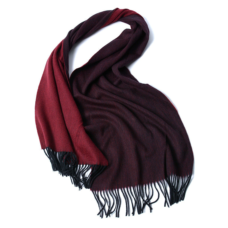 Luxurious Double-Sided Wool Scarf - Pashmina Shawl & Wrap