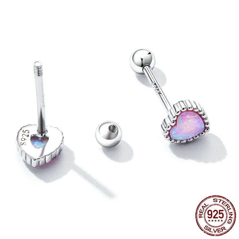Fashion Electroplating Platinum Love Earrings