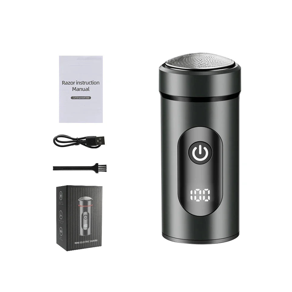 Portable Mini Electric Shaver for Men – USB Rechargeable, Long-Lasting Beard Razor