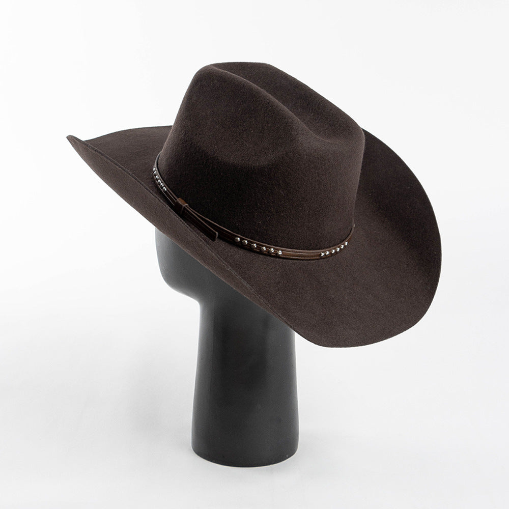 Men's Fashion Casual Rivet Belt Decoration Hat