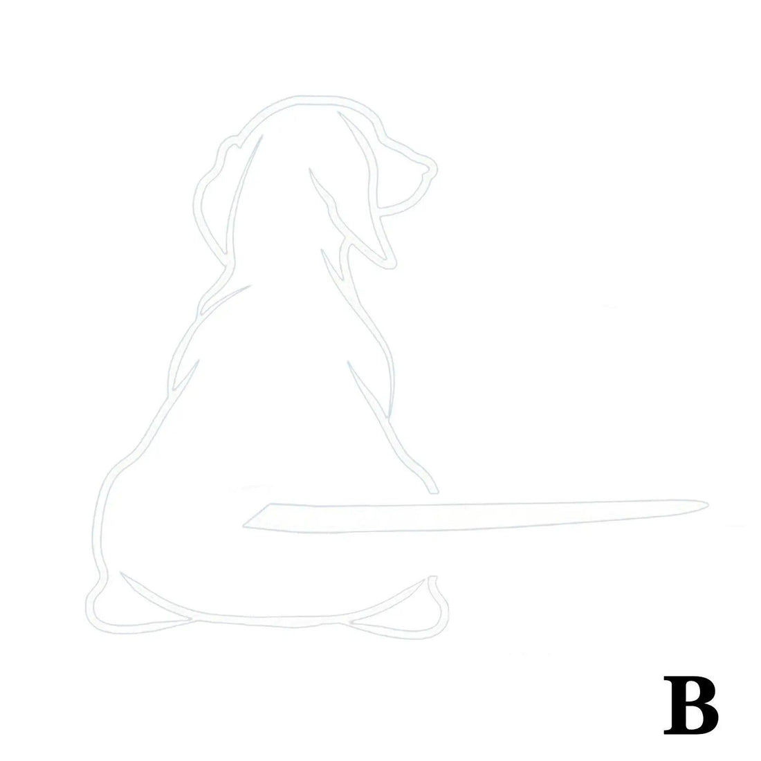 Wagging Dog Tail Car Wiper Decal