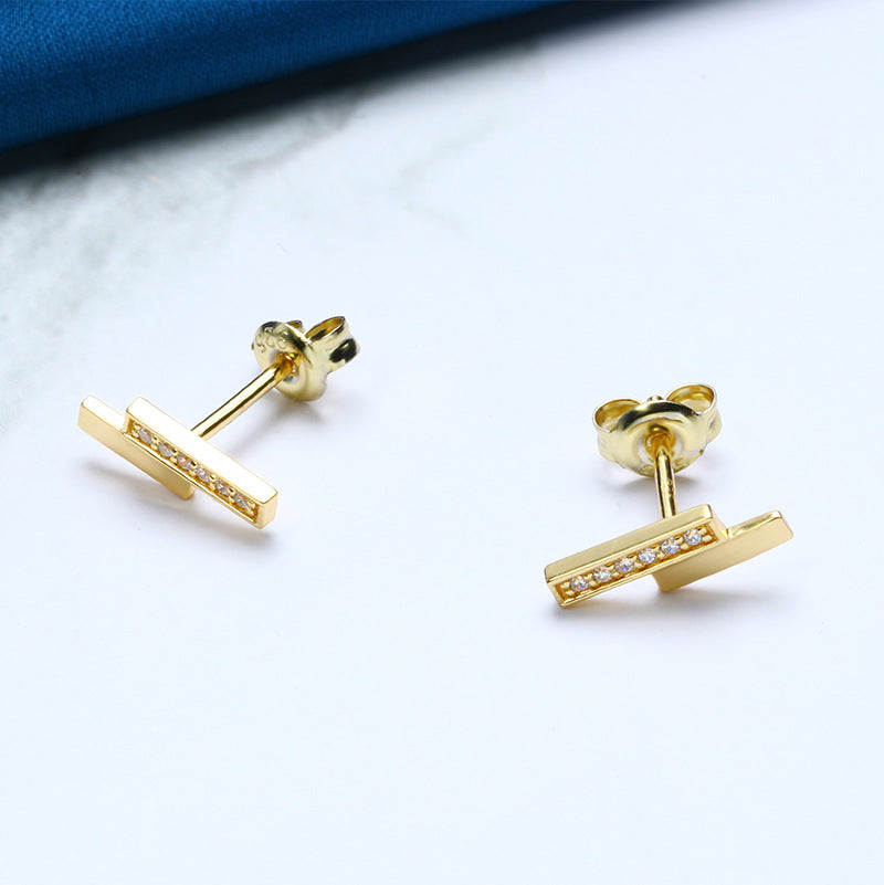Geometric Zircon Earrings
