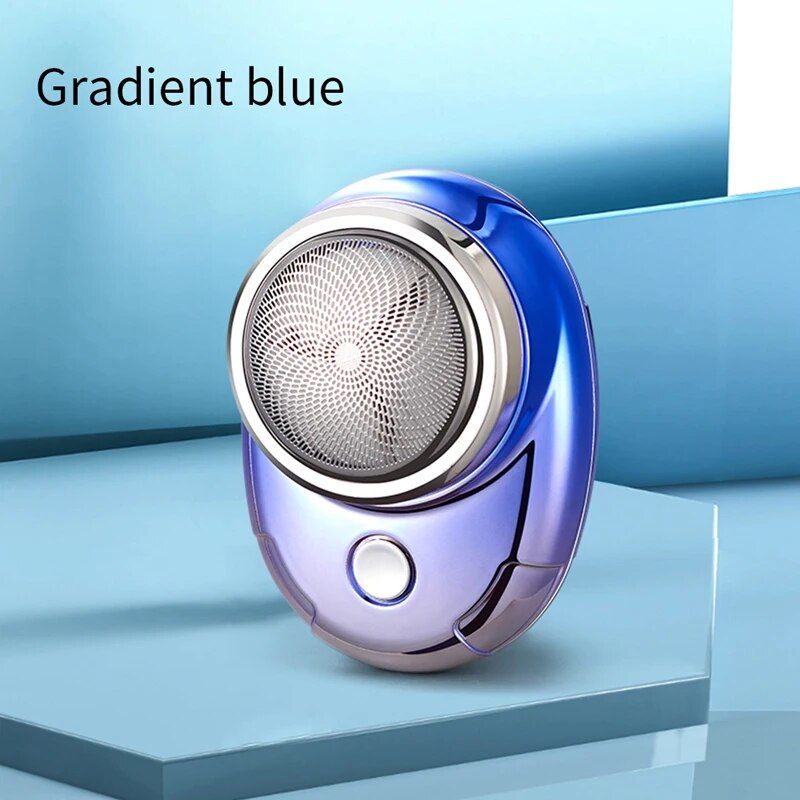 Portable Mini Electric Shaver for Men with Triple Blade - Rechargeable, Washable & Cordless