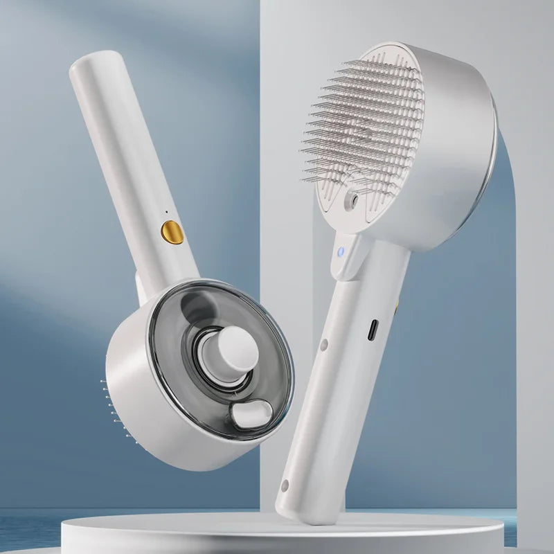 Pet Grooming Spray Comb with One-Click Hair Removal