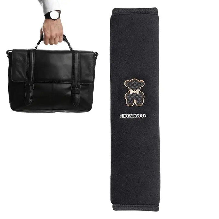 Plush Cartoon Bear Car Seat Belt Shoulder Pad - Comfort & Style for Your Drive