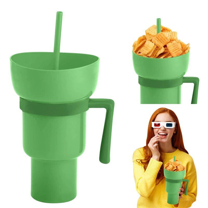 Multi-Purpose Portable Snack and Drink Tumbler