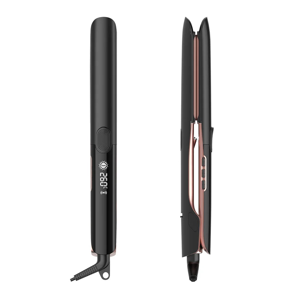 2-in-1 Hair Straightener and Curler with Vibration, 500°F