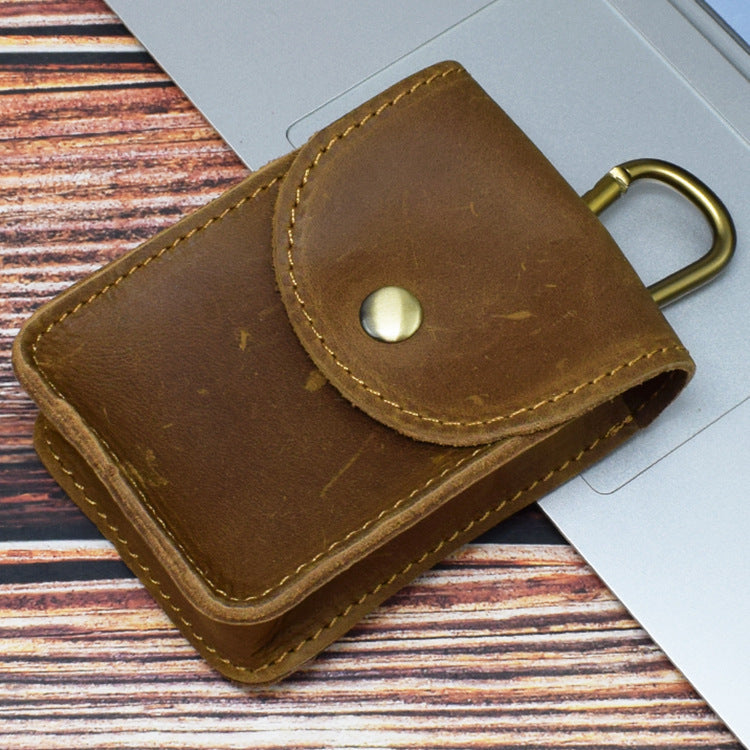 Crazy Horse Leather Folding Belt Pouch