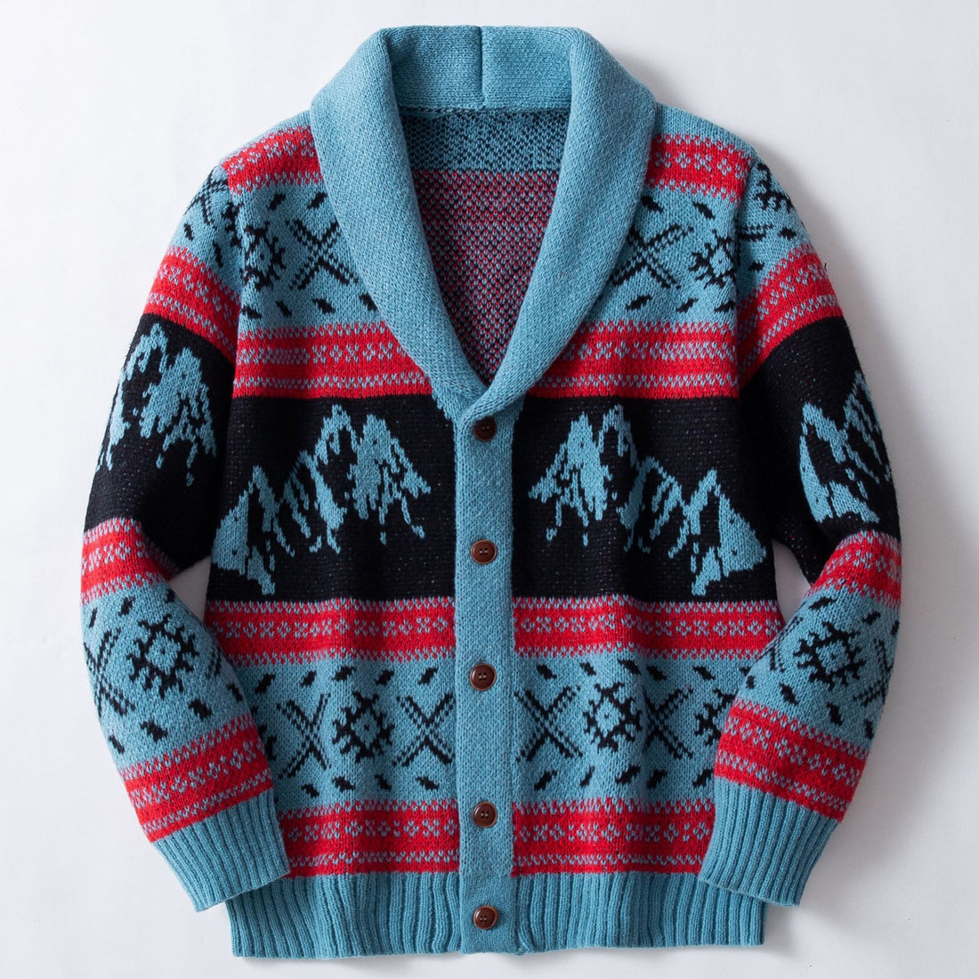 Retro Jacquard Knitted Coat