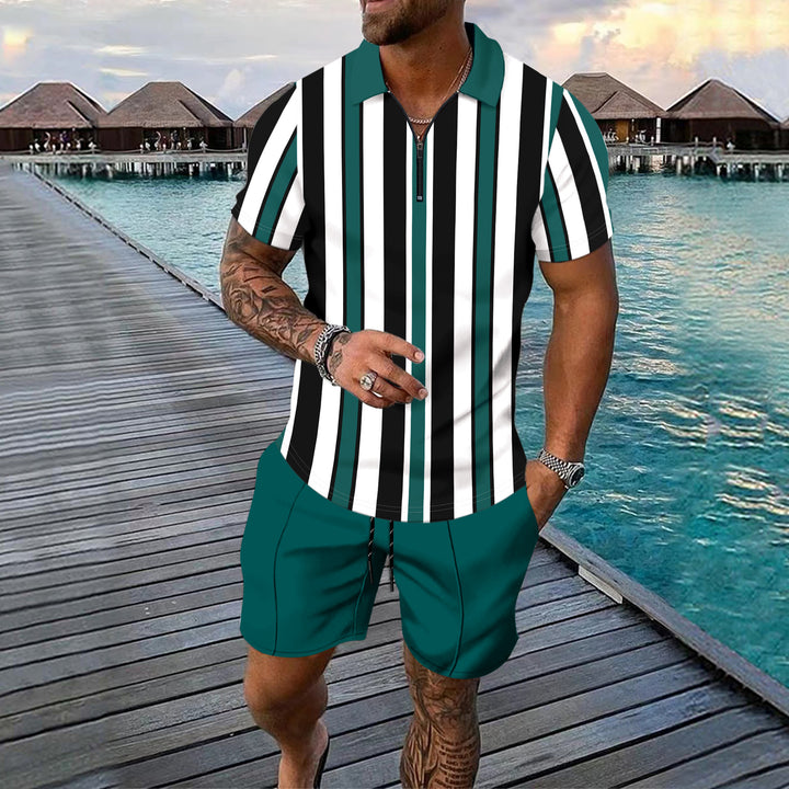 Short-sleeved Shorts Two-piece Sports And Leisure Men's Suit