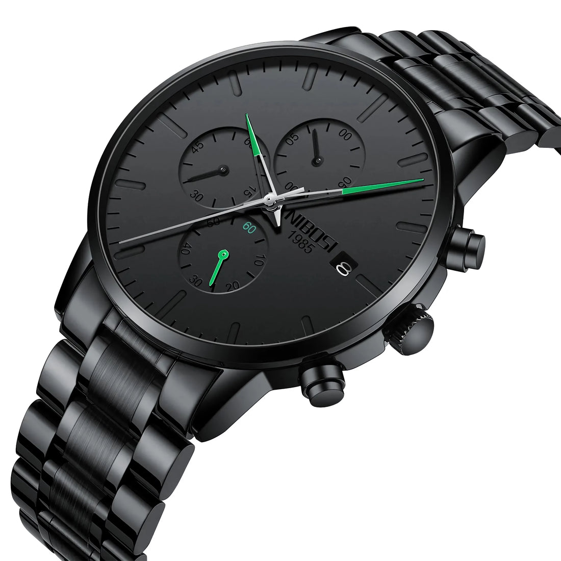 Elegant Men's Water-Resistant Chronograph Watch
