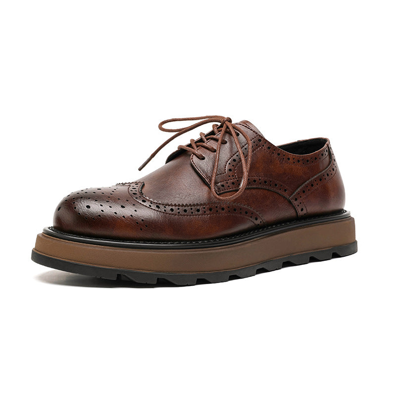 Vintage British Men's Leather Brogue Shoes