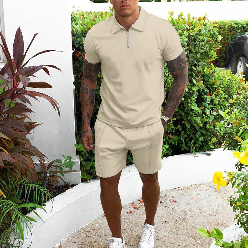 Men's Short-sleeved Shorts Casual Suit Two-piece Suit