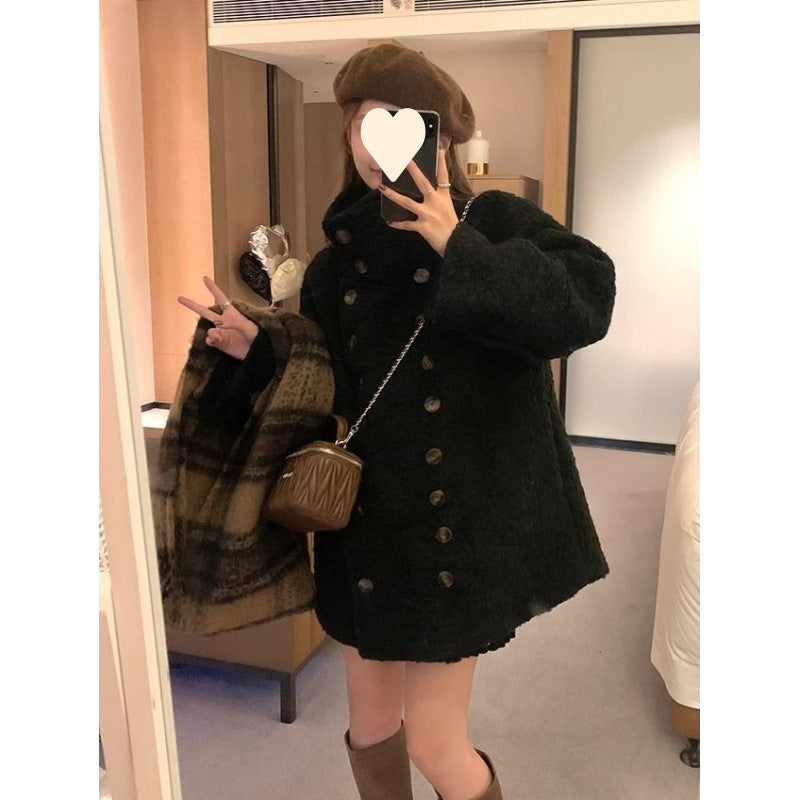 Mid-length Gentle High-grade Furry Jacket Top